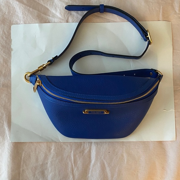 kate spade Handbags - Kate Spade Blue Leather Belt Bag